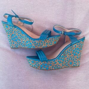 Blue Nine West Wedges